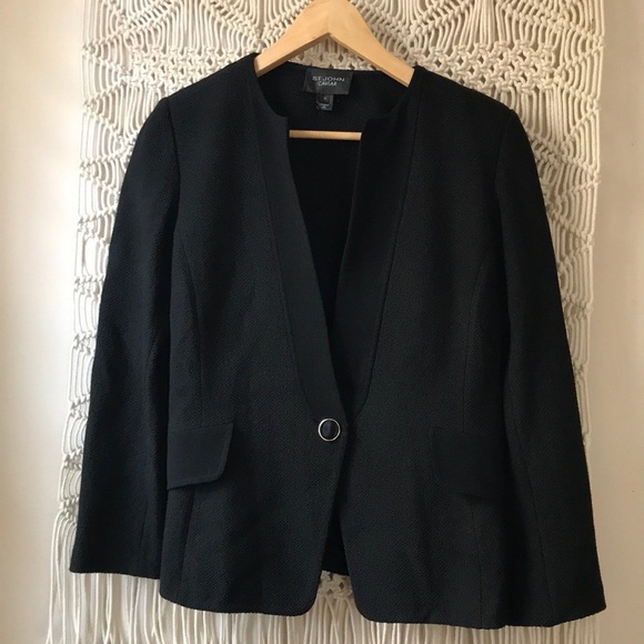 ST. John Caviar One button black blazer sz 10 - Picture 2 of 12